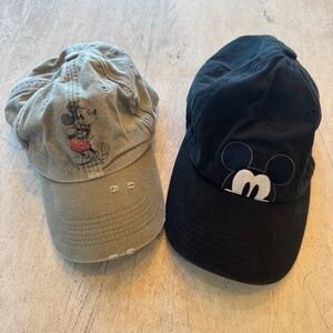 Set of Two Disney Mickey Mouse Baseball Hats Caps